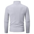 thumbnail image 3 of GA WEIHUA Clearance Deals! Men's Turtle Neck Sweater Slim Fit Long Sleeve Pullovers Lightweight Waffle Knitted Solid Sweaters Fall Winter Undershirt with Ribbed Edge(Gray,XXXL), 3 of 3