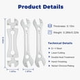 thumbnail image 4 of 3 PCS Universal Thin Hub Cone Wrench Set, Cr-V Steel + Ni-Cr Plating Super Hard Bicycle Wheel Hub Axle Nut Install Remover, 0.1in/2.5mm Ultra-thin 13-20mm Wrench Set for Home Bike Car Repair, 4 of 6