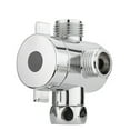 thumbnail image 2 of Htovila : 3-Way Shower Diverter Valve Mount G1/2 Handheld Shower Arm Diverter Splitter Polished Chrome Bathroom Shower System Replacement Part Attachment, 2 of 3