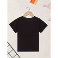 thumbnail image 2 of SCKMEU T-Shirt Décontracté en Tricot pour Filles - Imprimé Graphique Mignon d'Alphabet Ramen Noir, 100 % Coton, Coupe Régulière, Col Rond, Manches Courtes pour Printemps Été Automne, 2 of 6