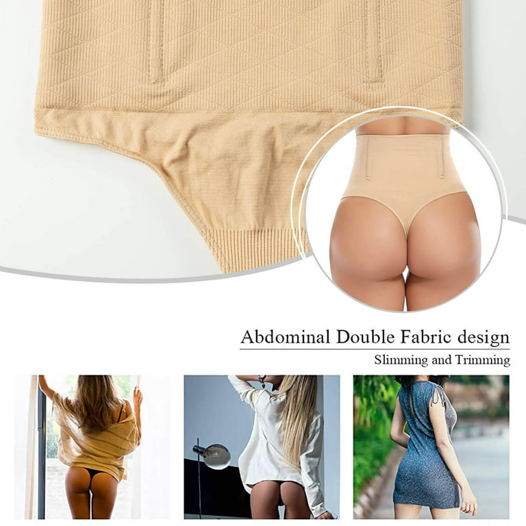 Vaslanda 2-pack Thong Shapewear Tummy Control Panties Body Shaper for Women  Butt Lifter Waist Trainer Seamless Slimmer Panty