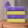 thumbnail image 2 of Ample Decor Hand Towel 18 x 28 inch Pack of 4 600 GSM 100% Cotton, Soft & Lightweight, Quick Drying - Purple & Yellow, 2 of 5
