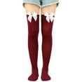 thumbnail image 3 of DQRPSEETB Womens Long Socks Bowknot Pure Color Socks Thigh High Socks Over The Knee Socks Festival Christmas Womens Low Cut Socks,Golf Socks, 3 of 5