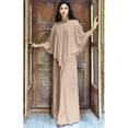 thumbnail image 3 of KOH KOH Long Strapless Cocktail Evening Off The Shoulder Cold Sexy Evening Flowy Formal Full Floor Length Tall Drape Gown Maxi Dress For Women Nude Champagne Brown Large US 12-14 NT059, 3 of 6