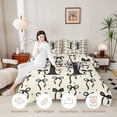 thumbnail image 3 of Manfei Girls Black Letter Monogrammed H Full Size Comforter Sets 3 Pieces,Kids Teens Ribbon Bow Knot Polka Dots Bedding Sets,Breathable Home Decor, 3 of 6