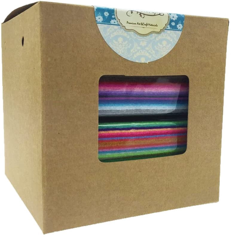88pcs 4 x 4 inches (10 x 10cm) Assorted Color Mini Felt Fabric Sheets Patchwork Sewing DIY Craft 1mm Thick