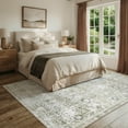 thumbnail image 3 of Lahome Washable Area Rug 6x9, Large Green Rugs for Living Room Vintage Soft Rugs for Bedroom, Non Slip Ultra-Thin Stain Resistant Dining Room Floor Carpet for Entryway Kitchen Office, 3 of 9