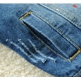 thumbnail image 6 of SGMVNU Kids Boys Girls Fall Winter Jacket Distressed Denim Jacket For Girls With Notched Collar Outerwear For Teen Girls And Preteen Casual Coat(Size 9-10 Years, nz1023_A-Blue), 6 of 9