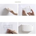thumbnail image 3 of TORUBIA Adhesive Remote Control Holder Wall Mount Media Player Controller Holder Universal TV Remote Organizer Caddy Box Tray Hollow Bottom Slot Easy Phone Charging Home Office Desk Nightstand White, 3 of 8