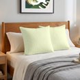 thumbnail image 6 of Pillow Covers 16x16 Set of 2, Yellow White Stripe Throw Pillow Covers Decorative Couch Cushion Cover, Modern Minimalist Geometric Striped Microfiber Soft Pillowcases for Bedroom Living Room Sofa, 6 of 9