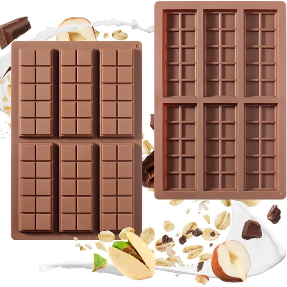 Food-Grade Silicone Chocolate Bar Mold – Reusable DIY Candy Mold for Stuffed Bars, Easy-Clean