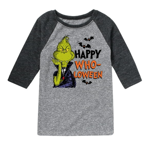 The Grinch - Grinch Happy Wholoween - Toddler & Youth Raglan Graphic T-Shirt