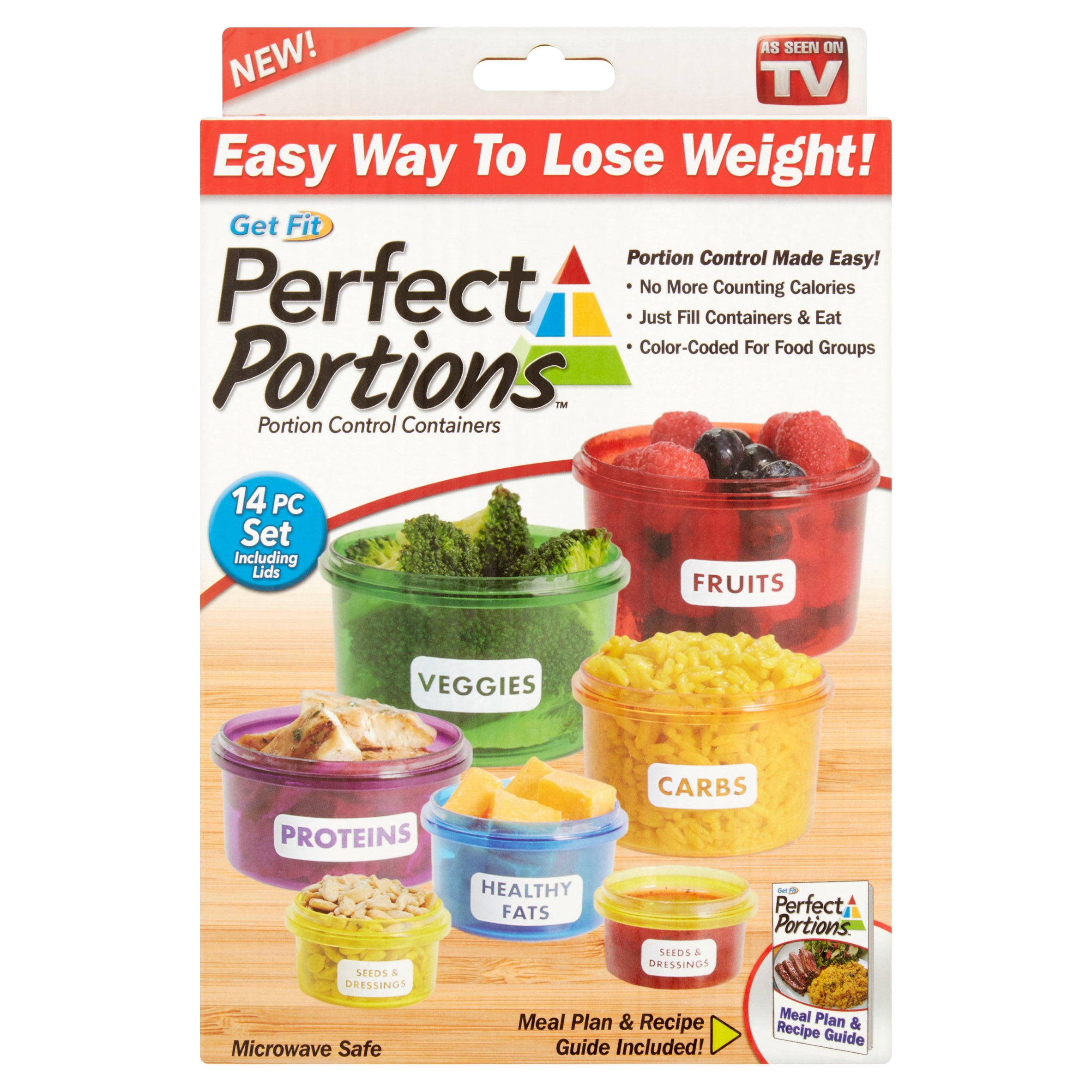 Perfect Portion Control Food Storage Containers Set Kit Easy Way To Lose Weight 