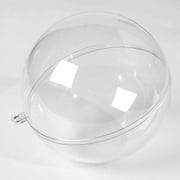 Jumbo Fillable Clear Round Ornament Ball Globe, 6-1/4-Inch, 6-Count