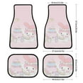 thumbnail image 2 of My Melody Car Floor Mats 4PC Set Anti Skid Vehicle Floor Mat Car Carpet for Front Rear Seats Universal Auto Interior Accessories, 2 of 8