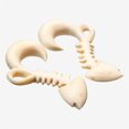 thumbnail image 2 of A Pair of Fish Bone Fossil Crocodile Wood Ear Gauge Taper Hanger, 2 of 3