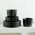 thumbnail image 4 of Stone Lain Celina 16-Piece Dinnerware Set Stoneware, Black Matte, 4 of 6