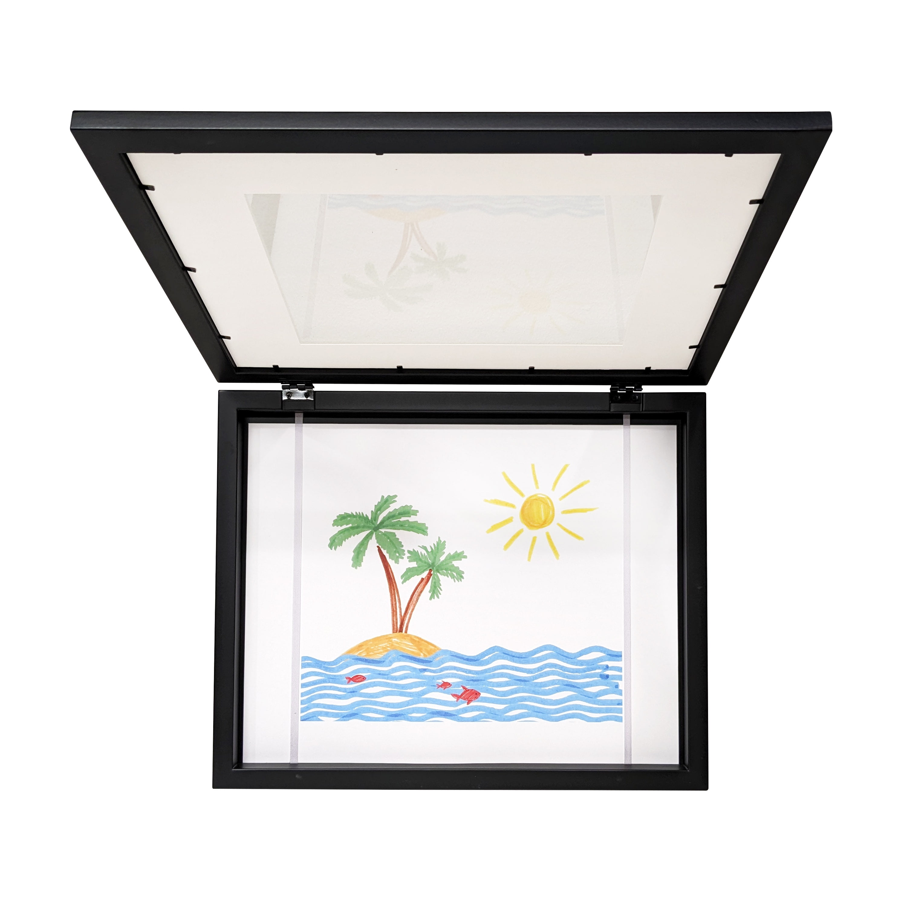 (2 pack) Mainstays – 8x10 Picture Frame – Black Finish Kids Art Frame Wall Photo Frame
