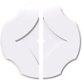 thumbnail image 1 of Ekena Millwork CMP38PL2-02000 38 in. OD x 2 in. ID Square Percival Architectural Grade PVC Contemporary Ceiling Medallion - 2 Piece, 1 of 1