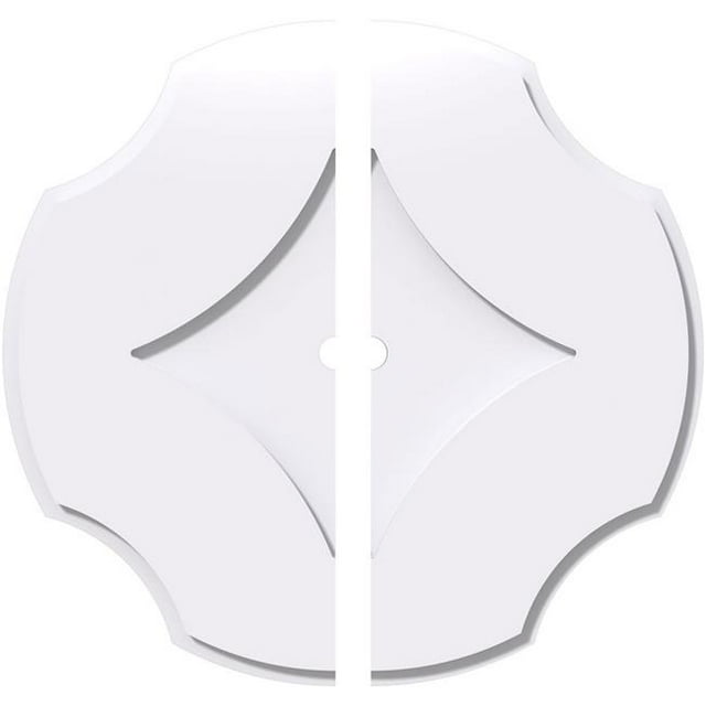 Ekena Millwork CMP38PL2-02000 38 in. OD x 2 in. ID Square Percival Architectural Grade PVC Contemporary Ceiling Medallion - 2 Piece
