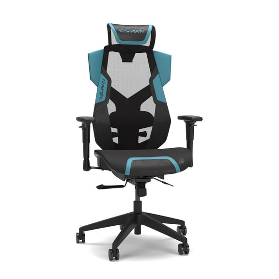 RESPAWN - FLEXX - FaZe Edition Ergonomic High Back Mesh Gaming Chair, Black/White/Red with Height Adjustable Arms, Seat Slider, 300 lbs Weight Capacity