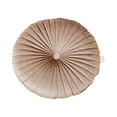 thumbnail image 2 of Round Velvet Throw Pillow, Soft Decorative Cushion for Sofa, Couch, Bedroom, Living Room, Plush Modern Home Decor, 16 Inch, 2 of 7