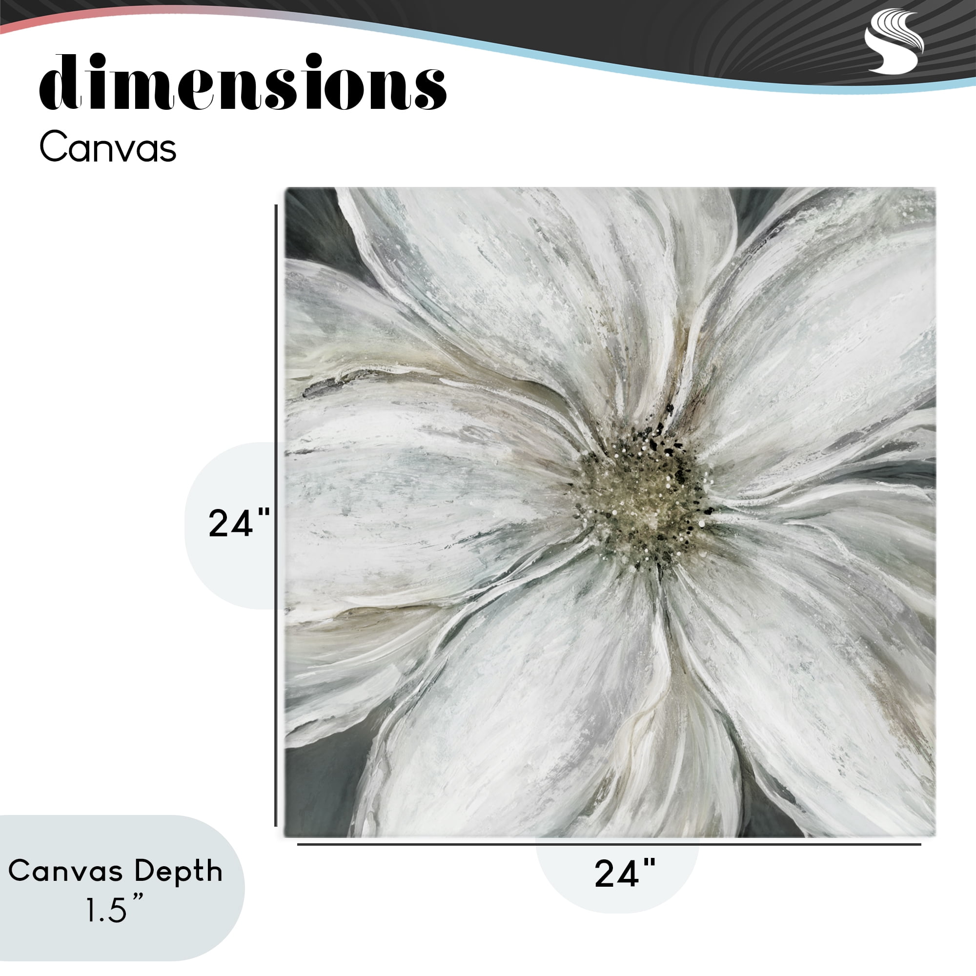 Stupell Industries Closeup Serene White Blossom Canvas Wall Art, design by Carol Robinson