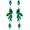 Green Silver, variant on Cubic Zirconia Bridal Earrings - Silver Plating Marquise Crystal Zircon Rhinestone CZ Cluster Floral Leaf Dangle Drop Earrings for Women,Wedding Party Prom Bride Bridesmaids Jewelry