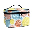 thumbnail image 2 of HELLHERO Polyester Cosmetic Organizer Bags Hand-Drawn Polka Dot Pattern Hand-Held with Slip-in Pockets Zipper, 2 of 6