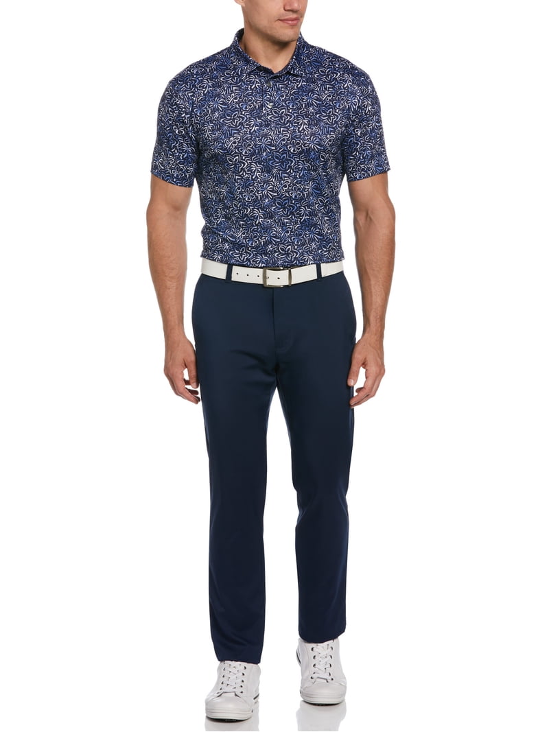 Ben Hogan Hibiscus Print Golf Polo Shirt - Walmart.com