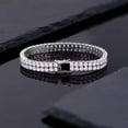 thumbnail image 3 of Elegant Round Cut Lab Created Moissanite Tennis Bracelet for Women in 925 Sterling Silver – Prong Setting Sparkling Gift for Wife, Anniversary or Bridesmaid Jewelry, 3 of 5