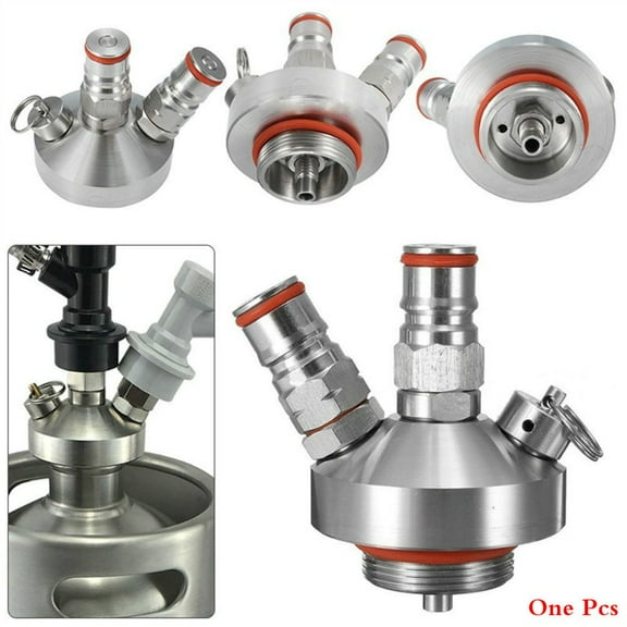 SUS304 Mini Keg Tap Dispenser,Beer Spear Double Quick Connector& ball Lock for Home Brew Mini Craft Beer Keg Growler 3.6L/5L/10L