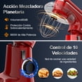 thumbnail image 4 of Batidora De Pedestal Planetaria Profesional Honinst 660W 10 Velocidades 6.5QT 120V, 4 of 6