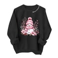 thumbnail image 2 of Ichuanyi Women's Crewneck Long Sleeve Christmas Graphic Sweatshirt Cute Christmas Print Casual Pullover Top, 2 of 5