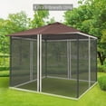 thumbnail image 2 of Outdoor Lighting Outsunny 10' x 10' Replacement Mesh Sidewall Netting for Patio Gazebos and Canopy Tents with Zippers (Sidewall Only), Cream,Outdoor String Lights, 2 of 5