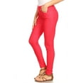 thumbnail image 2 of Women's Cotton Blend Full Length Jeggings Stretchy Skinny Pants Jeans Leggings, 2 of 3