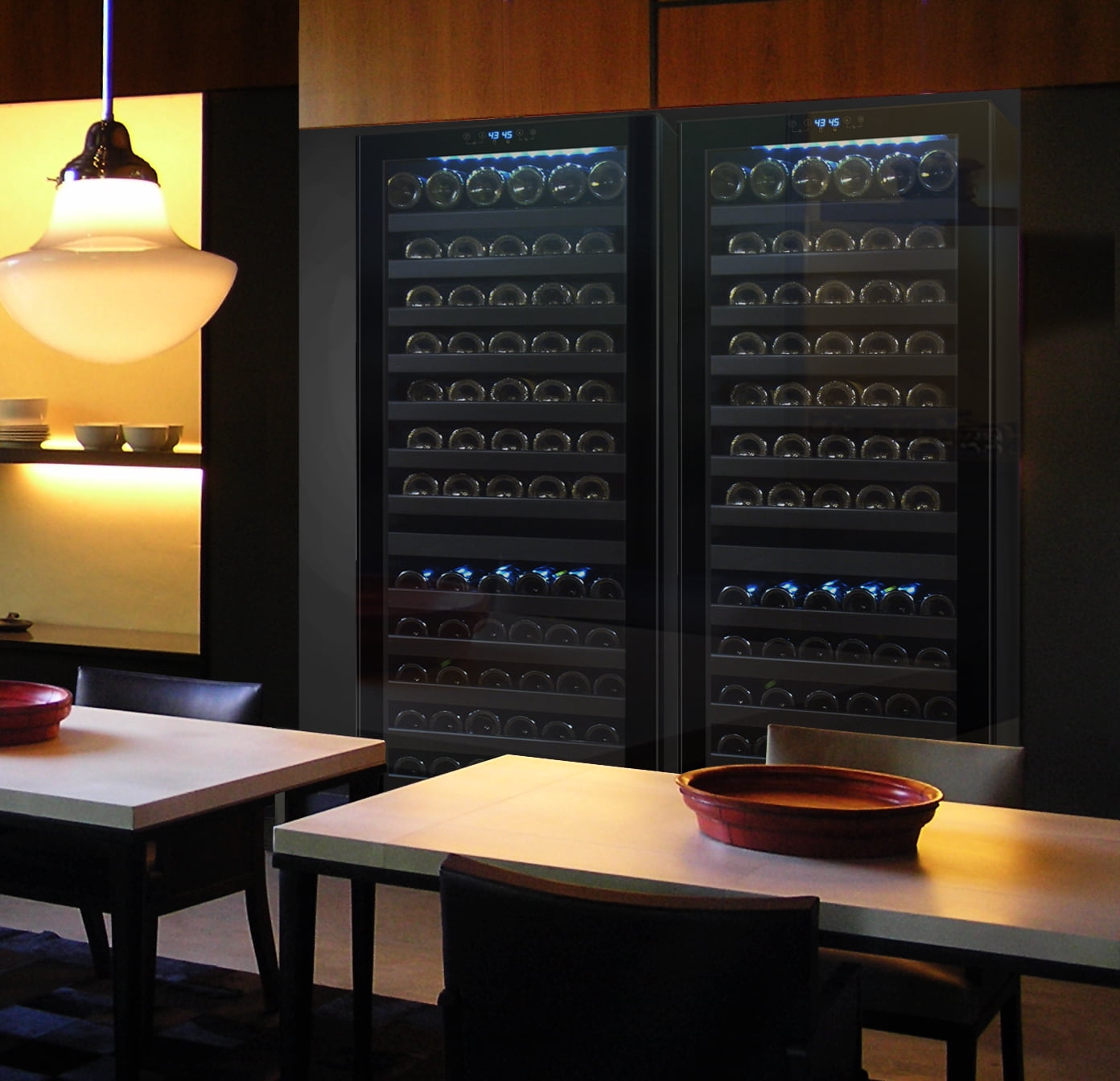 Vinotemp VT-140 TS 142 Bottle Dual-Zone Touchscreen Wine Cooler