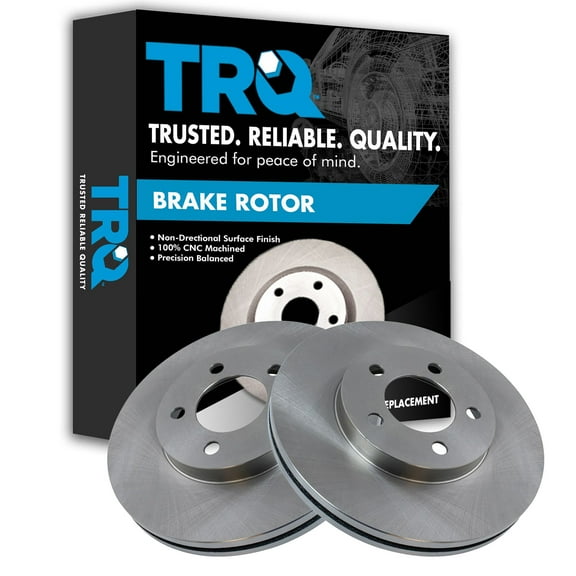 TRQ Front Brake Rotors Set Vented Fits Select 1994-2000 Ford Taurus 1991-1997 Thunderbird 1995-1998 Windstar 1993-1994 Lincoln Continental Mercury Cougar Sable