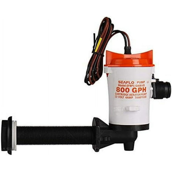 SEAFLO New 90 Degree 800 GMH Marine Livewell Pump Bilge Pump