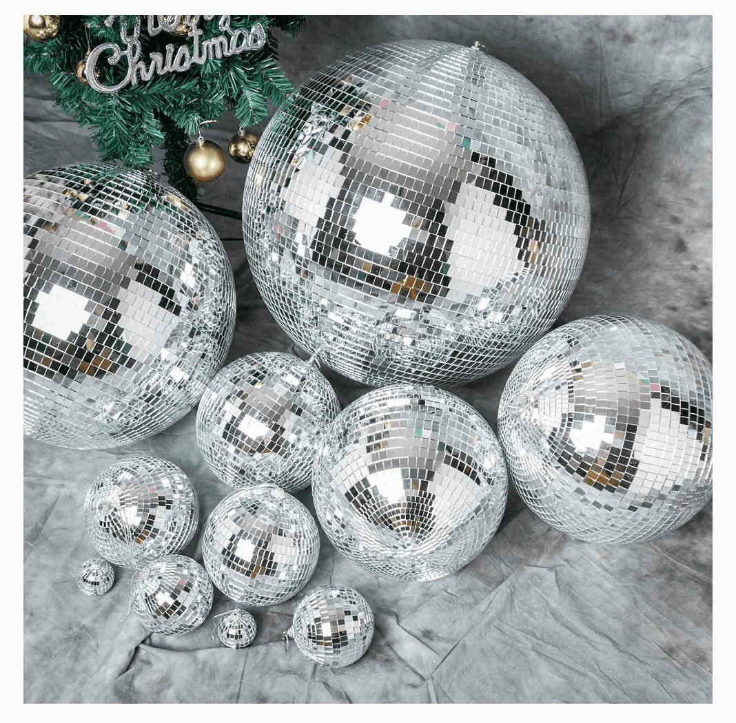 20" Extra Silver Glass Mirror Disco Ball Ornaments Party Decorations Supplies 