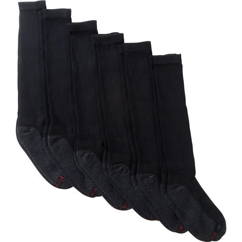 Hanes Men's ComfortBlend Over the Calf Crew Socks 6Pack Walmart