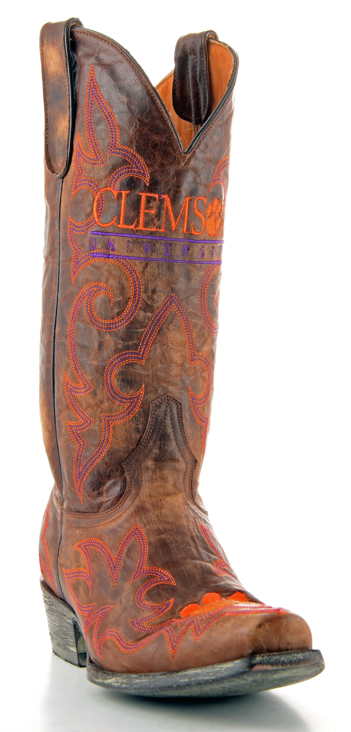 Gameday Boots Mens Leather Clemson Cowboy Boots by GameDay Boots