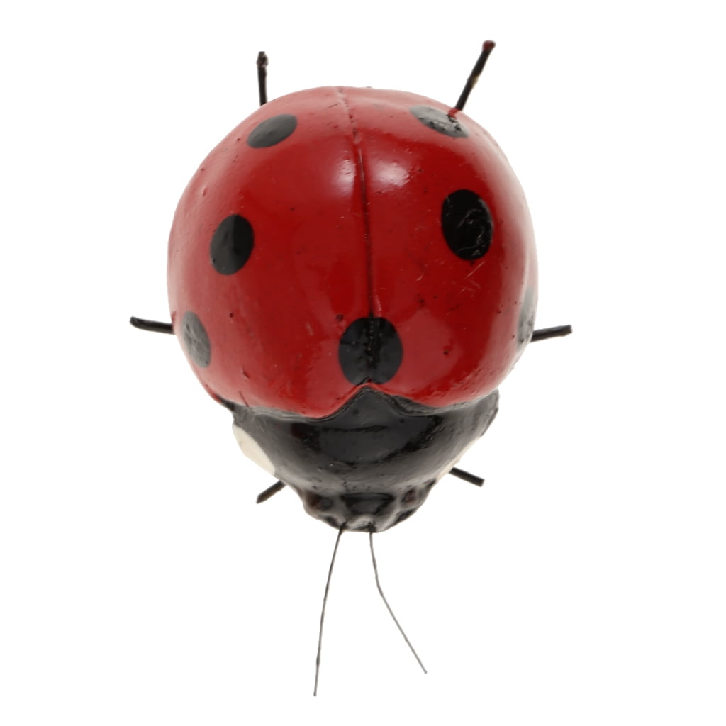 Ladybug 5Pcs Animal Figure Toy Fake Insect Bug Beetles Model w/ Magnet 