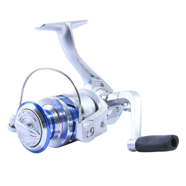 Carrete giratorio, fuerte cuerpo de metal completo, carrete de pesca súper suave con 10 BB, carrete potente y duradero con relación de engranajes de 5 LA5000 Macarena Carrete de pesca giratorio de carrete
