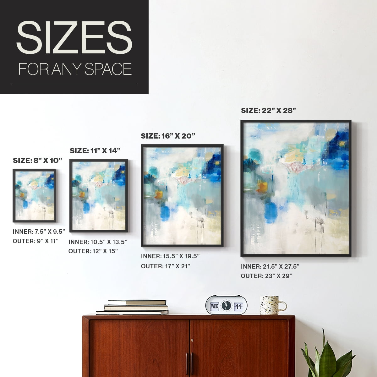 Celeste Motion I Framed Print in Black Solid Wood Framed Print No Nail Hanging