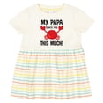 thumbnail image 3 of Inktastic My Papa Loves Me Girls Baby Dress, 3 of 5