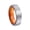 6mm Silver, variant on Men's Stainless Steel Hip Hop Simple 8MM Hammered Honeycomb Pattern Inner Pearwood Inlay Biker Ring Black Size 8