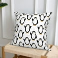 thumbnail image 6 of Throw Pillow Covers, Lovely penguin A Soft Square Pillow Cases with Invisible Zipper for Couch Bed Sofa, Farmhouse Fall Home Decor 12"x12", 6 of 7