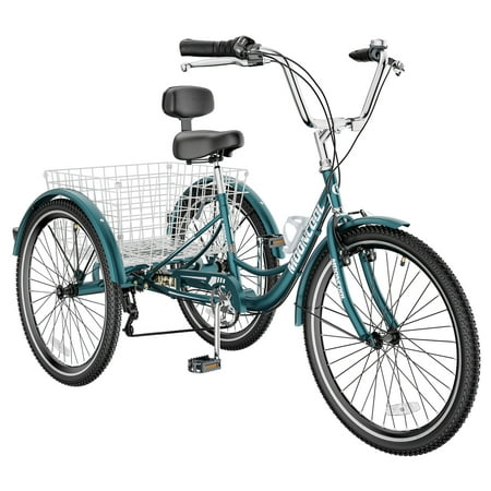 MOPHOTO 26  Adult Tricycles 3 Wheel 7 Speed Trikes with Large Basket for Outdoor Cycling Shopping  Exercise Men Women s Cruiser Bike price history on PriceWatchPro
