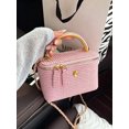 thumbnail image 6 of Women's Pink Woven Mini Crossbody Bag with Top Handle, 6 of 8
